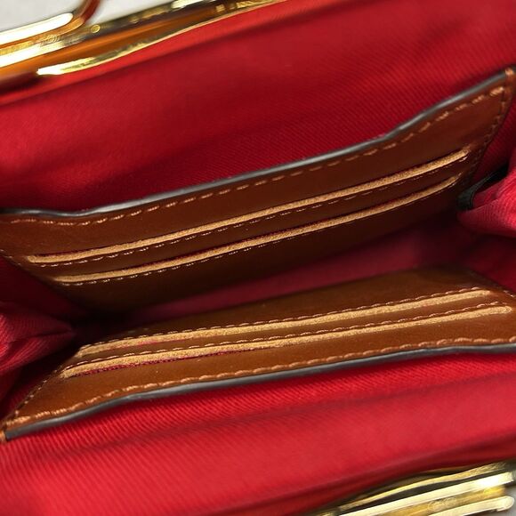 Dooney & Bourke Kiss-lock Coin Purse Wallet in Red, Card Slots, Classic - Picture 5 of 6